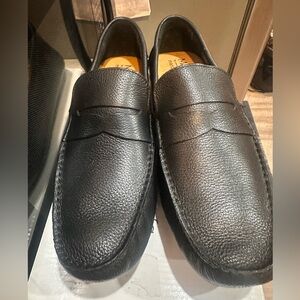 Marc Joseph Dark Leather Men's Slip-Ons driving shoes